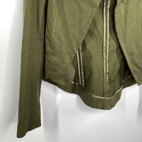 Larok Luxe Army Green Corporal Chic Cropped Jacket Women's Size Small S - Picture 3 of 9